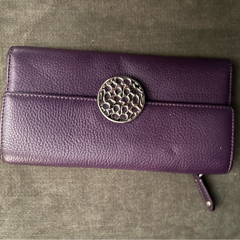 EUC Purple Coach wallet